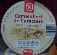 Mängden socker i Camembert de Caractère au Lait Pasteurisé (21 % MG)