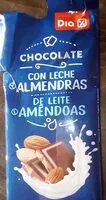 Mängden socker i Chocolate con leche almendras