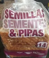 Mängden socker i Pan de molde semillas & pipas