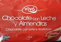 Mängden socker i Chocolate con leche y almendras