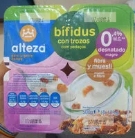 Mängden socker i Bífidus con trozos, fibra y muesli 0.4%