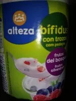 Mängden socker i Yogur bifidus con trozos frutos del bosque