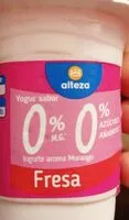 Mängden socker i Yogur fresa 0%