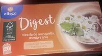 Mängden socker i Digestión mezcla de manzanilla, menta y anis