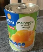 Mängden socker i Melocoton en almíbar