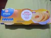 Mängden socker i Piña en rodajas