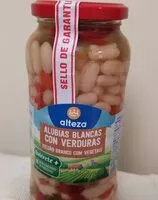 Mängden socker i Alubias blancas con verduras