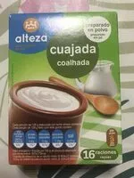 Mängden socker i Cuajada. Preparado en polvo