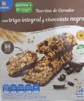 Mängden socker i Barritas de cereales con trigo integral y chocolate negro