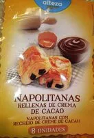 Mängden socker i Napolitanas rellenas de cacao