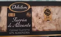 Mängden socker i Turrón de Alicante