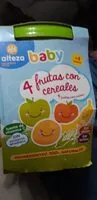 Mängden socker i 4 frutas con cereales