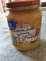 Mängden socker i Baby verduras, pollo y arroz