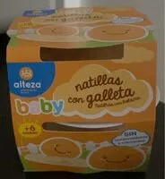 Mängden socker i Natillas con galleta de Bebés