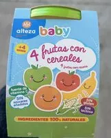 Mängden socker i 4 frutas con cereales