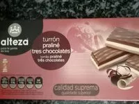 Mängden socker i Turrón praliné tres chocolates