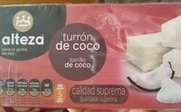 Mängden socker i Turrón de coco