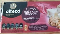 Mängden socker i Turrón nata con nueces