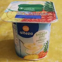 Mängden socker i Yogur con trozos de piña