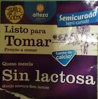 Mängden socker i Queso mezcla semicurado sin lactosa ya cortado Alteza