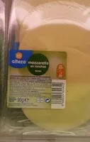 Mängden socker i Mozzarella en lonchas