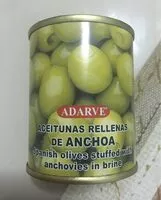 Mängden socker i Aceitunas rellenas de anchoa