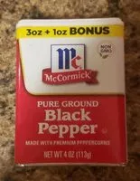 Mängden socker i Pure ground black pepper