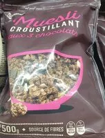 Mängden socker i Muesli croustillant 3 chocolats