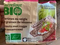 Mängden socker i Tartine au seigle et graines de sésame