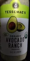 Mängden socker i Tessemae's Organic Avocado Ranch Dressing