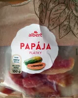 Mängden socker i Papája plátky Albert