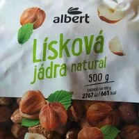 Mängden socker i Lísková jádra natural