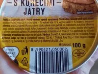 Mängden socker i Paštika s kuřecími játry