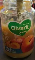 Mängden socker i Olvarit 8M+ Pêche Pomme Biscuit