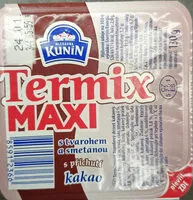 Mängden socker i Termix MAXI s tvarohem a smetanou s příchutí kakao