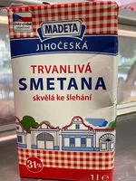 Mängden socker i Trvanlivá smetana skvělá ke šlehání