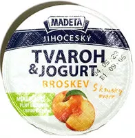 Mängden socker i Tvaroh a Jogurt  broskev s kousky ovoce