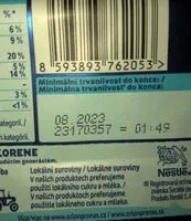 Mängden socker i Tvaroh a borůvka
