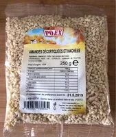 Mängden socker i Amandes Décortiquées et hachées