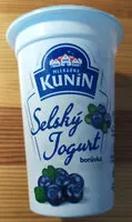Mängden socker i Kunín selský jogurt borůvka