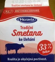 Mängden socker i Tradiční smetana ke šlehání 33%