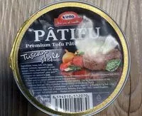 Mängden socker i Patifu - prémiová tofu paštika