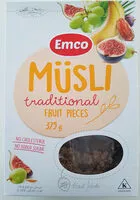 Mängden socker i Emco Musli No Sugar Added 375g