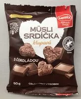 Mängden socker i Müsli srdíčka s čokoládou