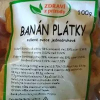 Mängden socker i Banán plátky (banánové chipsy)