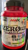 Mängden socker i Zero pro whey native isolate