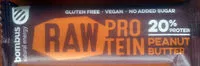 Mängden socker i Raw protein barrita de manteca de cacahuete sin