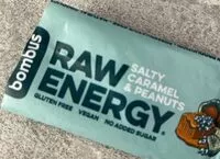 Mängden socker i Raw energy salted caramel & peanuts