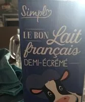 Mängden socker i Lait demi écrémé