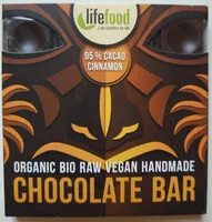 Mängden socker i Raw čokolada z nepraženého kakaa bio 95% kakao se skořicí